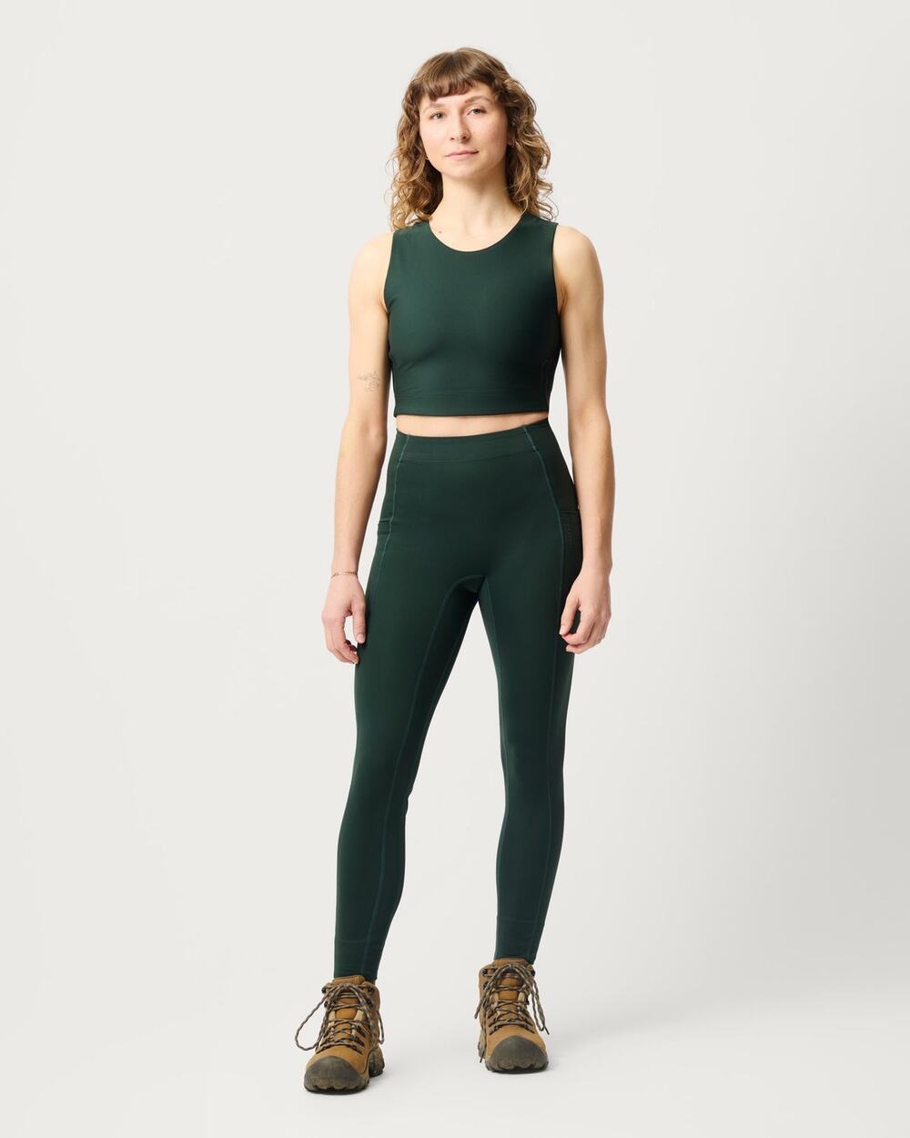 Hikerkind Performance Legging 01 Conifer Green Hiking Leggings Trail Size Small